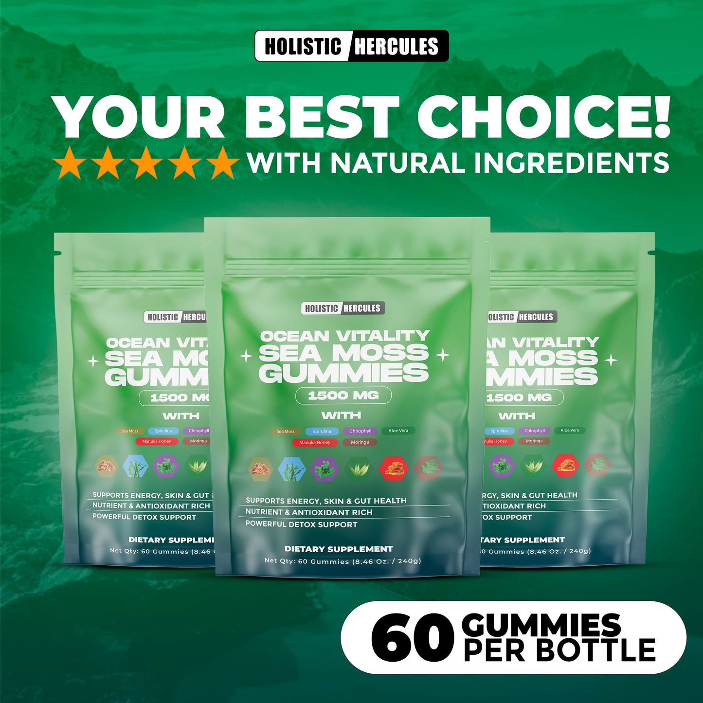 Hercules Sea Moss Gummies (Energy & Libido Boosting)