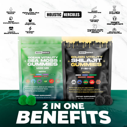 Hercules Shilajit & Sea Moss Gummies (90 Day Supply)