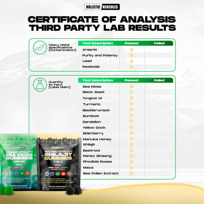 Hercules Shilajit & Sea Moss Gummies