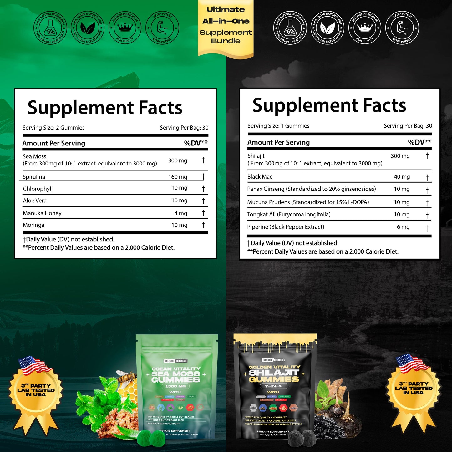 Hercules Shilajit & Sea Moss Gummies