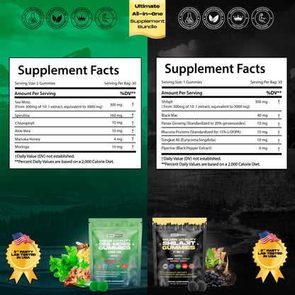 Hercules Shilajit & Sea Moss Gummies Bundle (Subscription)
