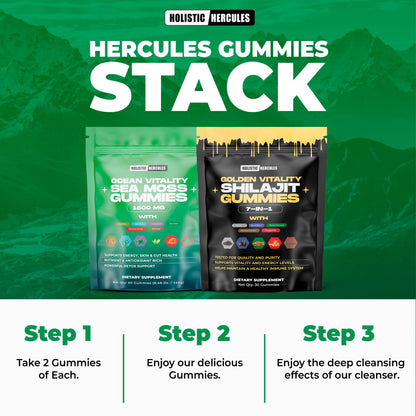 Hercules Shilajit & Sea Moss Gummies (90 Day Supply)