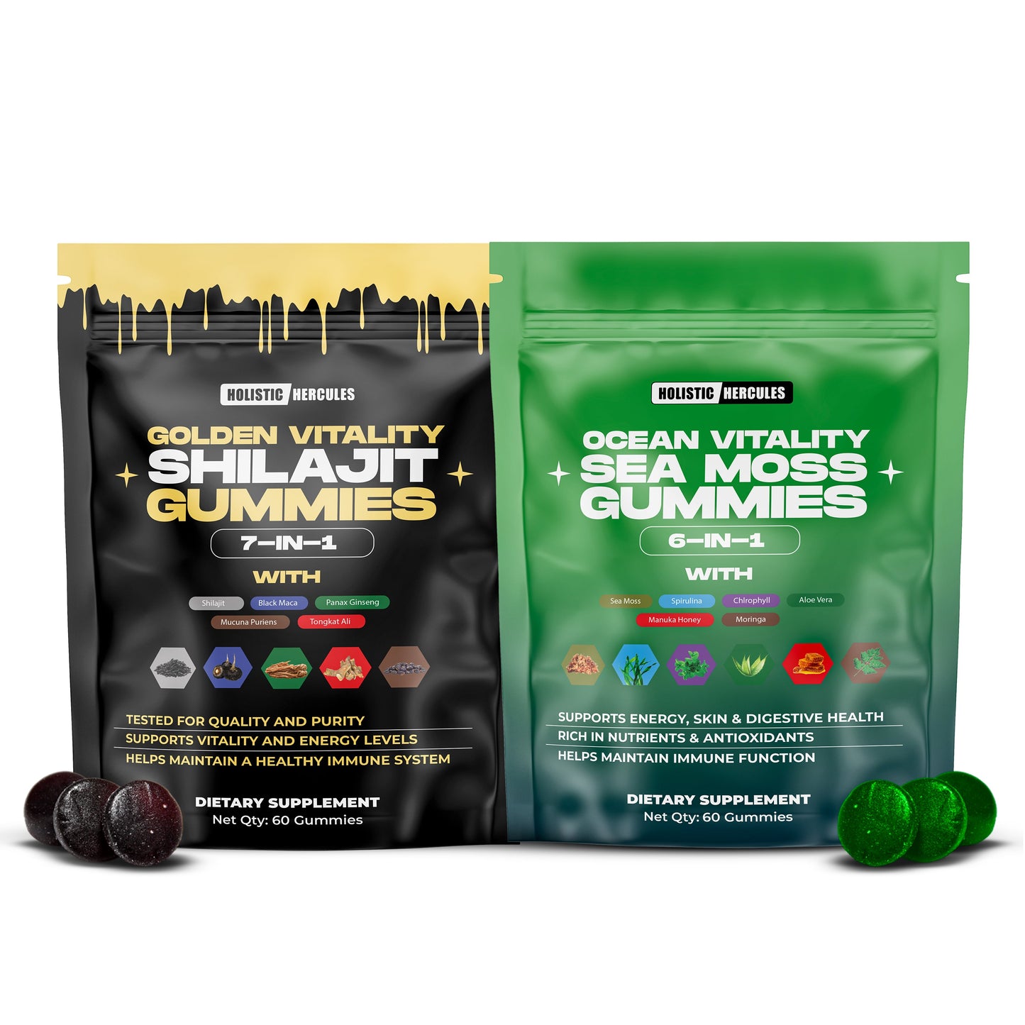 Hercules Shilajit & Sea Moss Gummies (90 Day Supply)