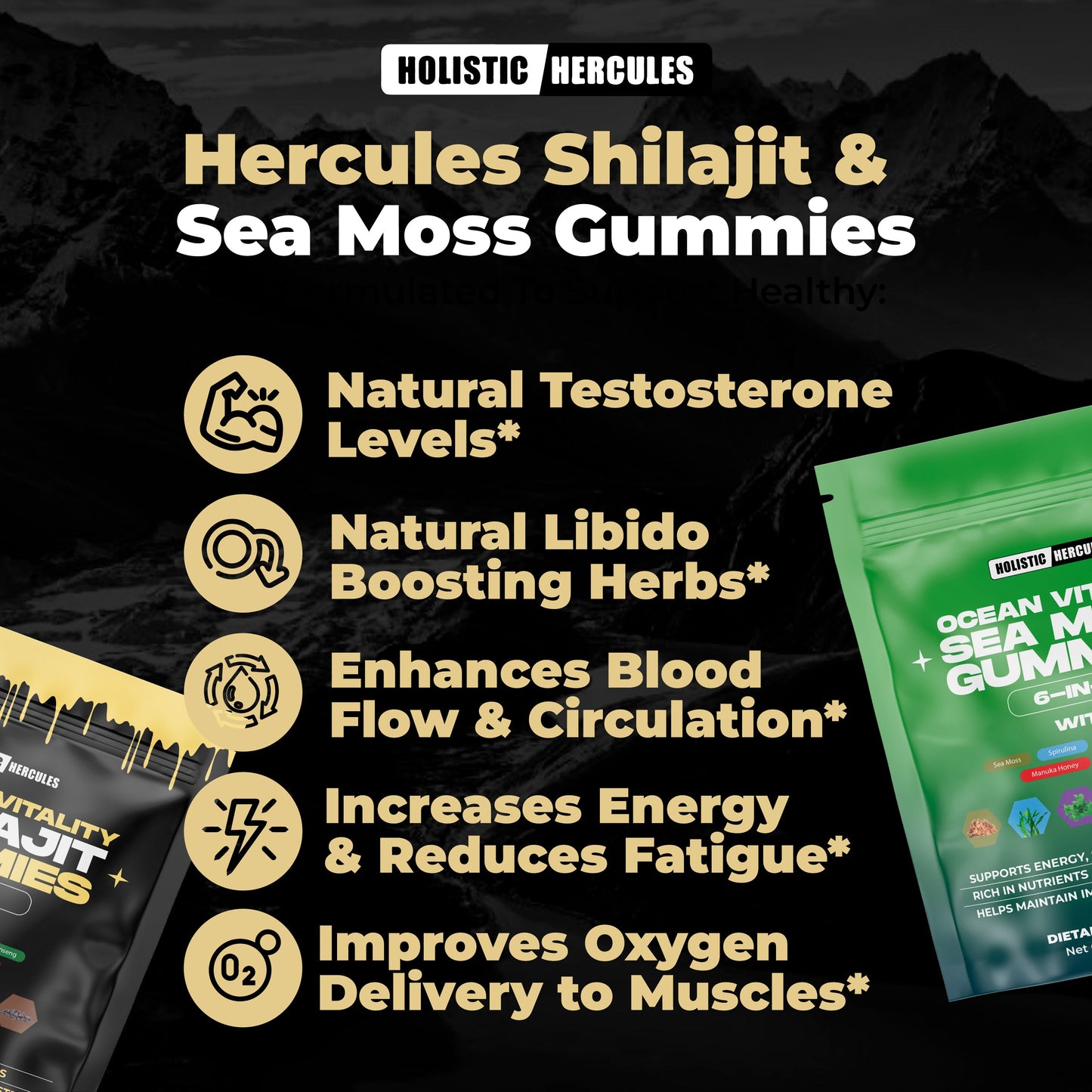 Hercules Shilajit & Sea Moss Gummies Bundle (90 Day Subscription)