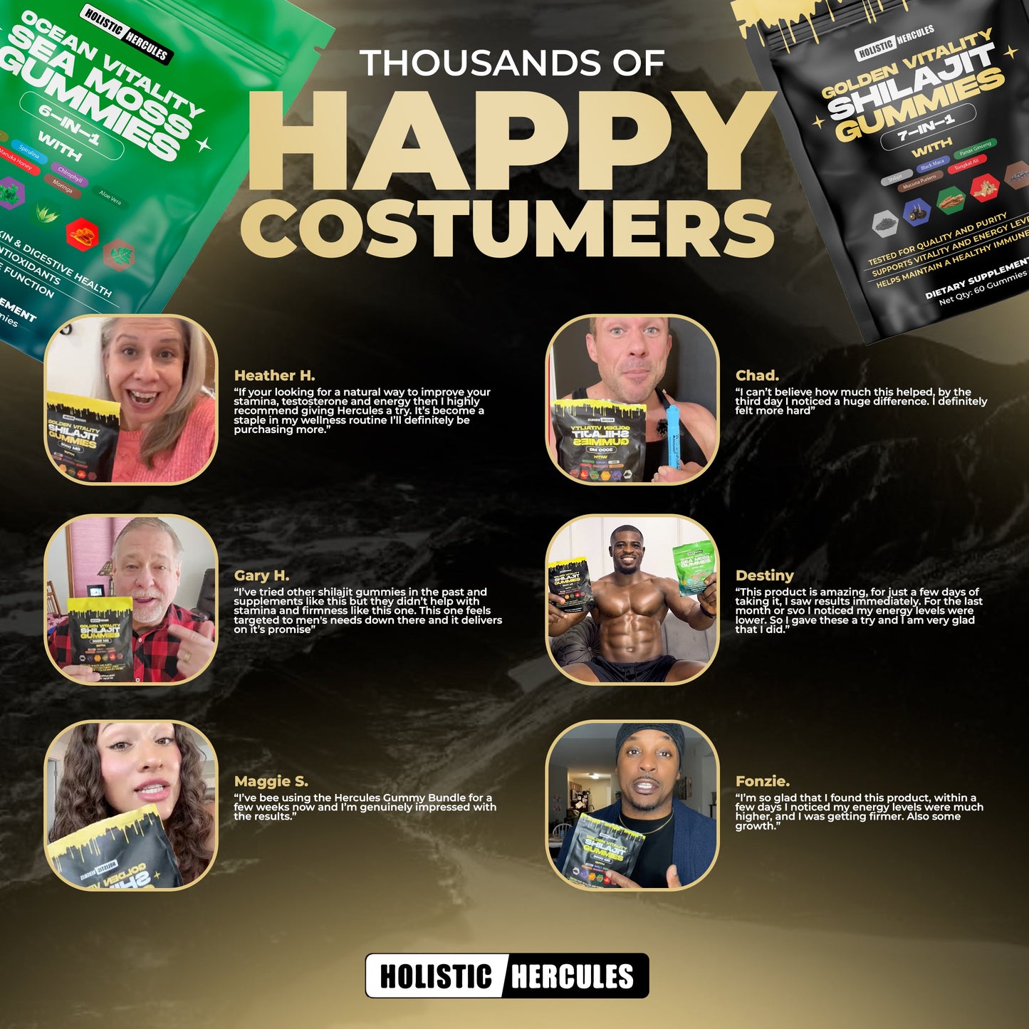 Hercules Shilajit & Sea Moss Gummies
