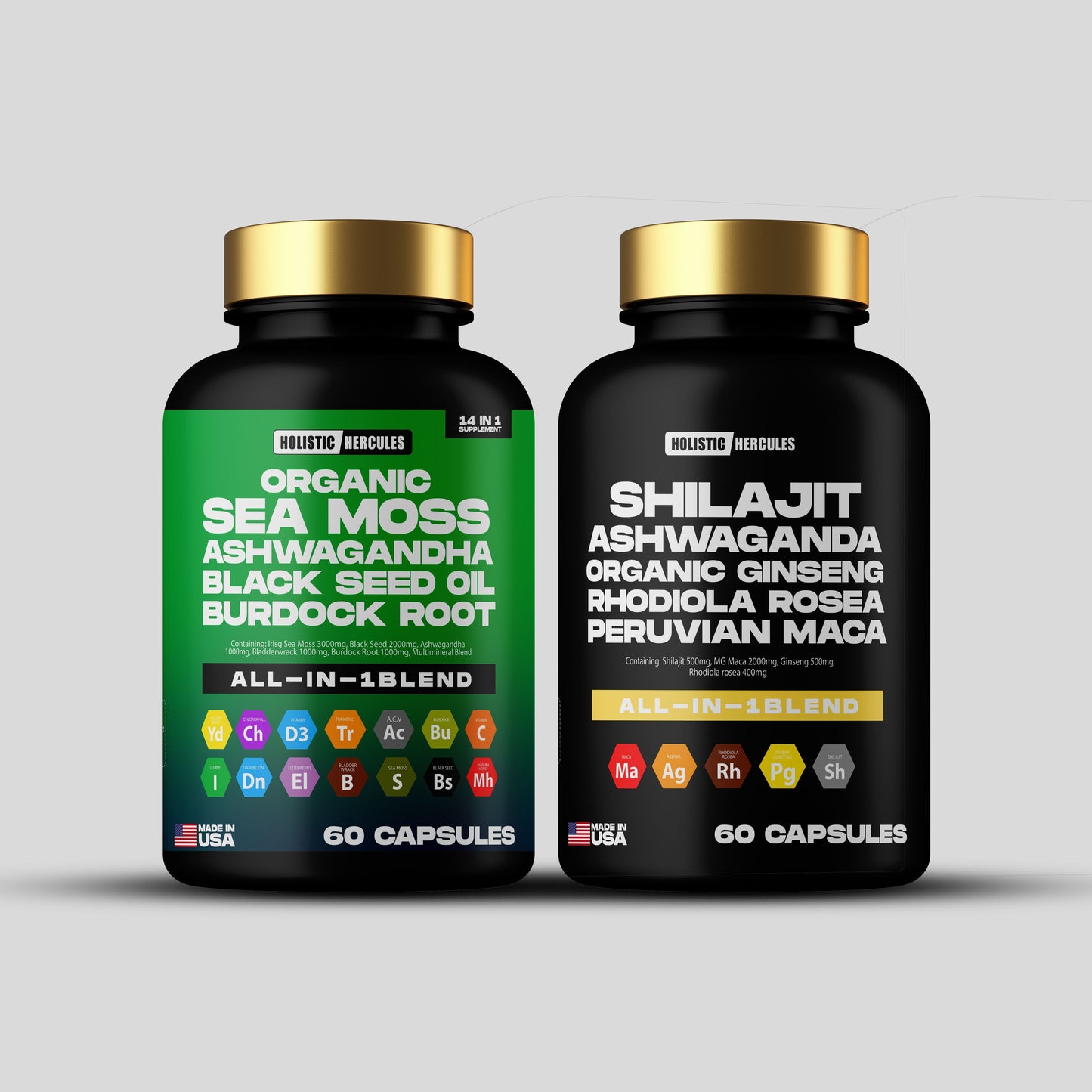 Holistic Hercules Shilajit Caps & Sea Moss Blend