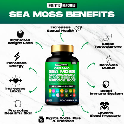 Holistic Hercules Shilajit Caps & Sea Moss Blend